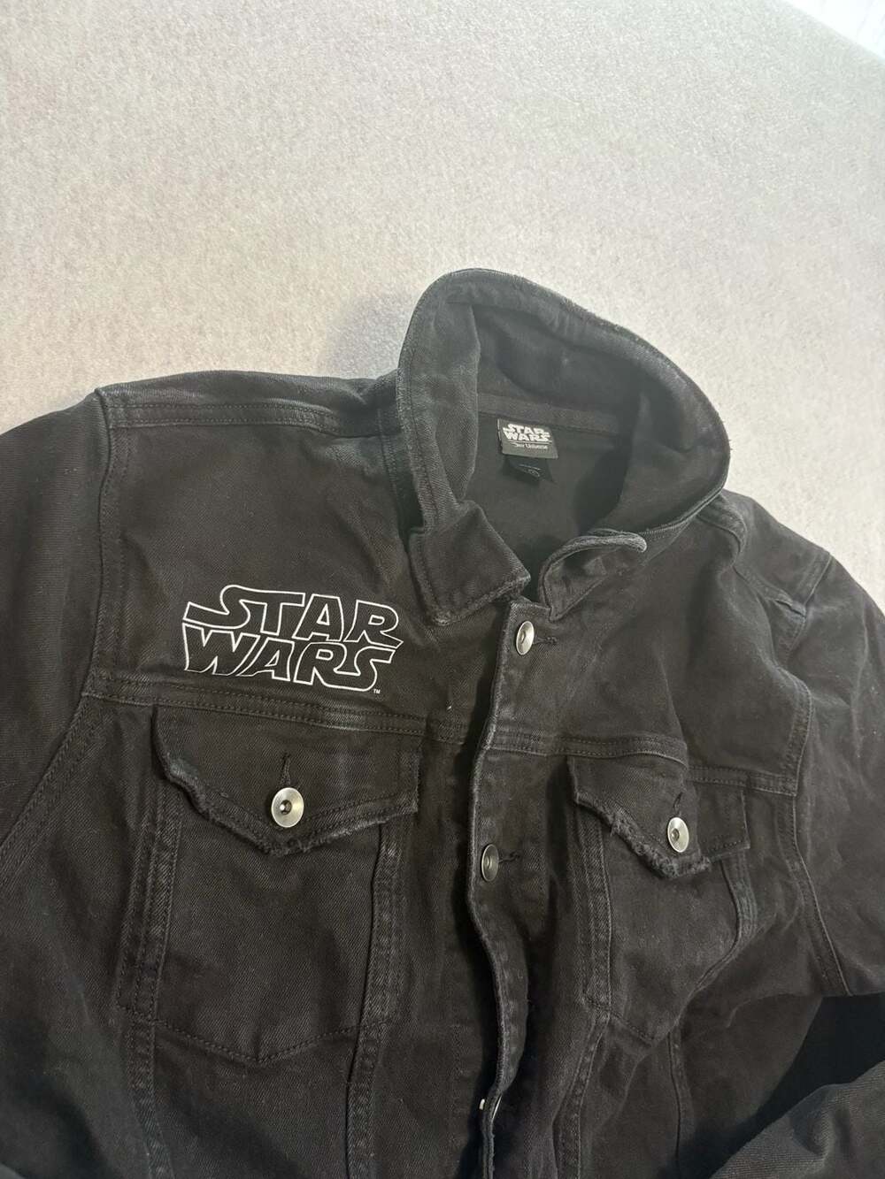 Her Universe Star Wars Black Denim Jean Jacket Movie Poster Patch XL